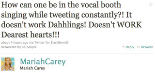 Illustration for article titled Mariah Carey Tweets In Code